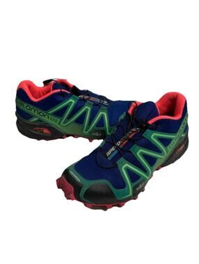 Salomon Speed Cross 3 Pink Blue Green Trail Running Womens Size US 7.5 Colorful